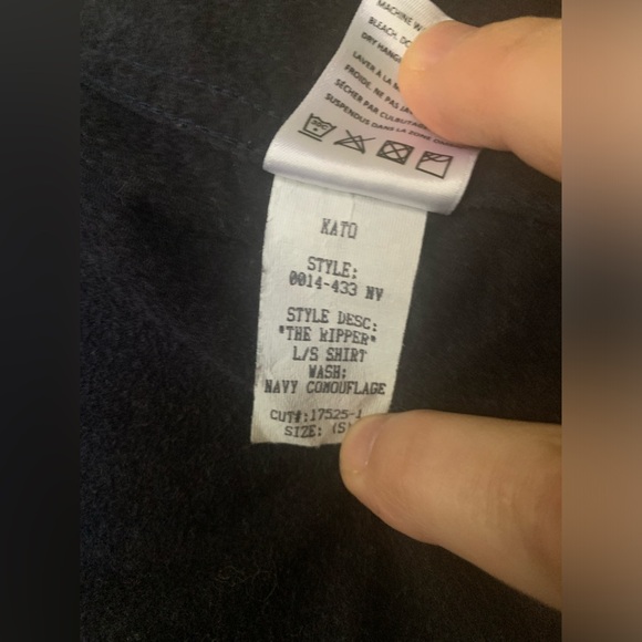 KATO’ navy camouflage shirt (The Ripper) made in USA men’s S - Picture 2 of 3